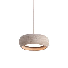 Modern Travertine Pendant Light, Dimmable with Remote Control